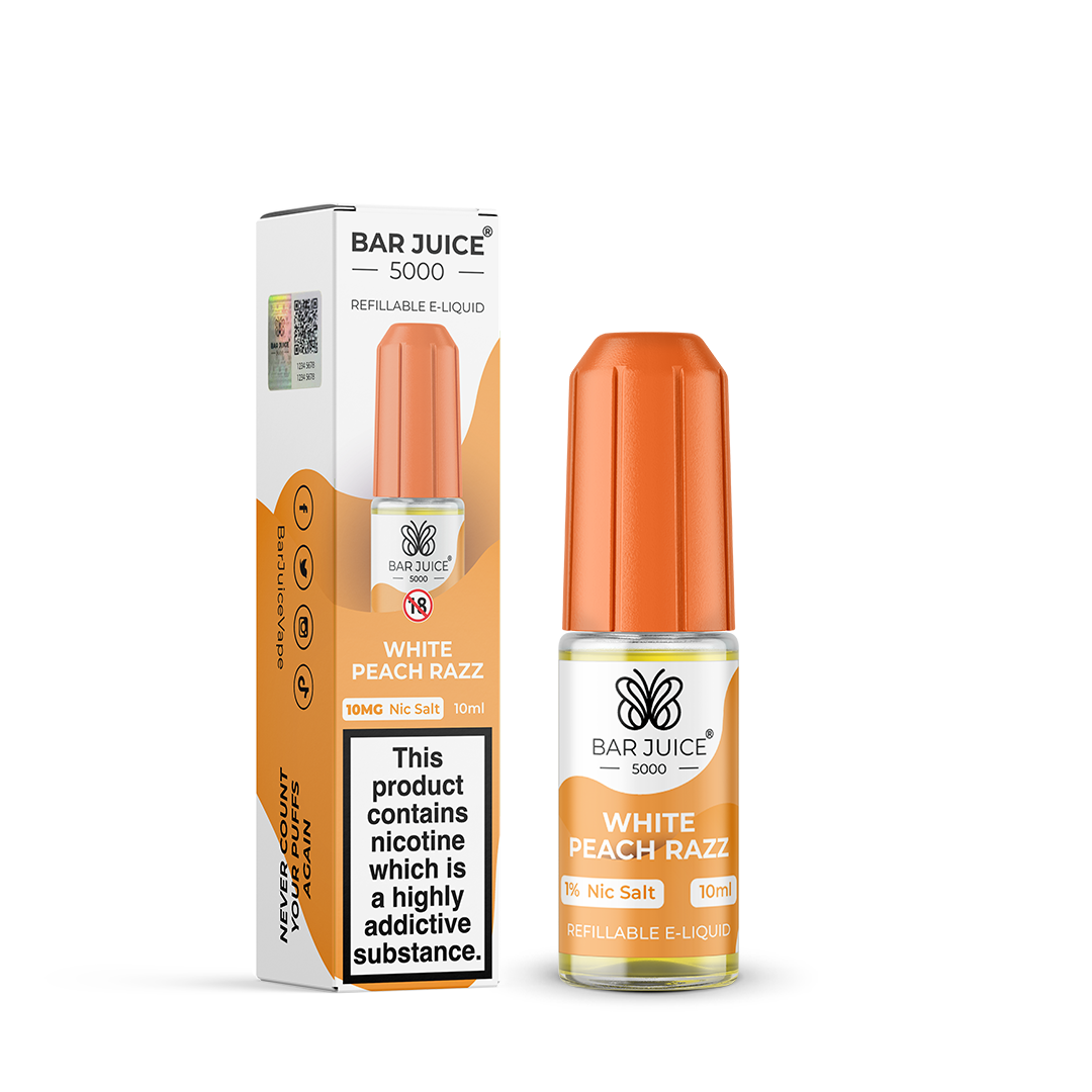 Bar Juice 5000 White Peach Razz 10ml Nic Salt 10mg