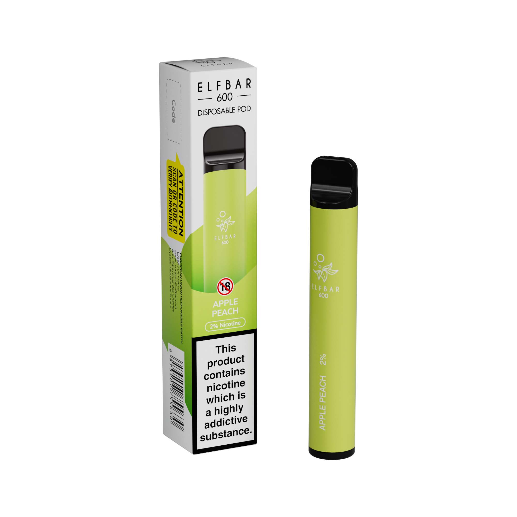 Elf Bar 600 Disposable Vape Device 20mg