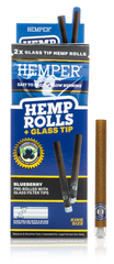Hemper ROLLS KING Blueberry 2PK Hemp + Glass Tip