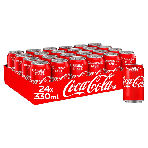 Coca-Cola Original Taste Cans 330ml 24pk (Collection-Only)