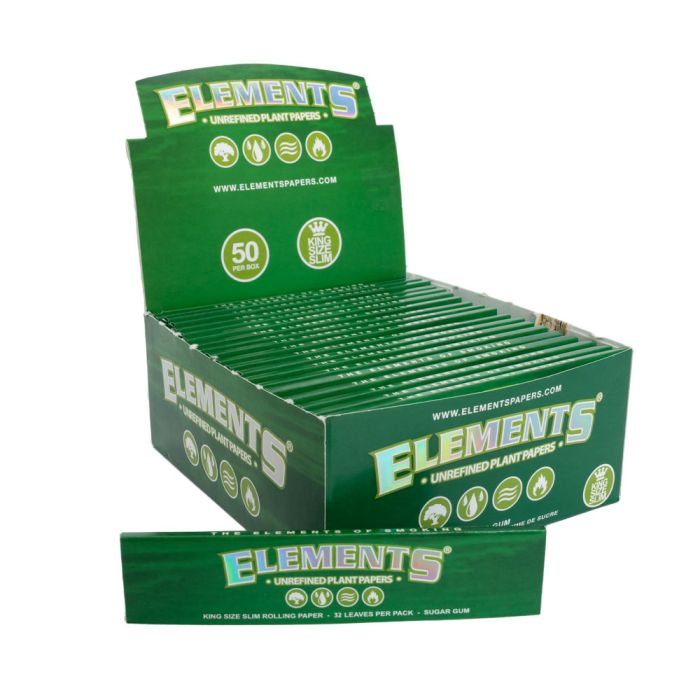Elements Green King Size Slim Rolling Papers