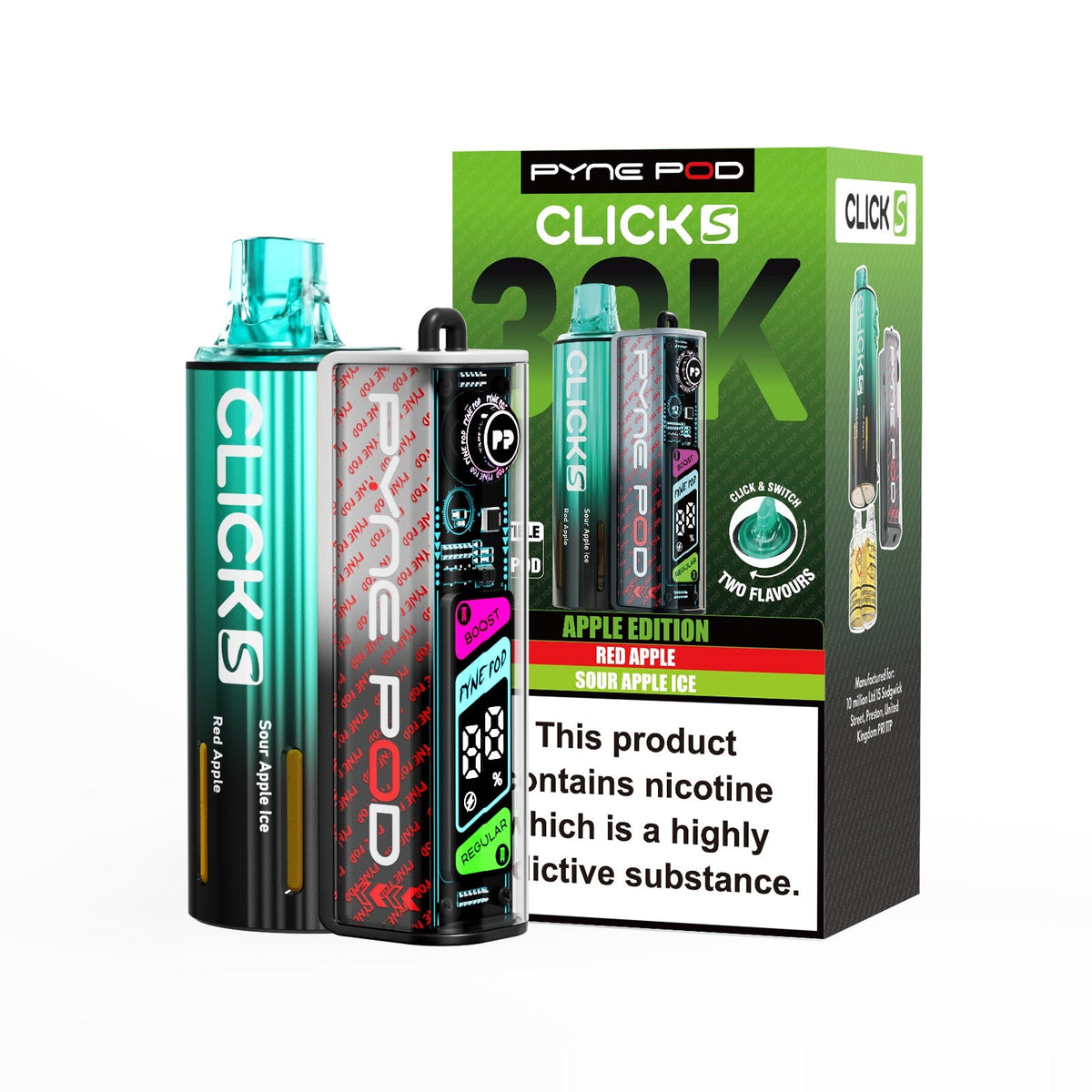 Pyne Pod Click S 30K Vape Kit Apple Edition