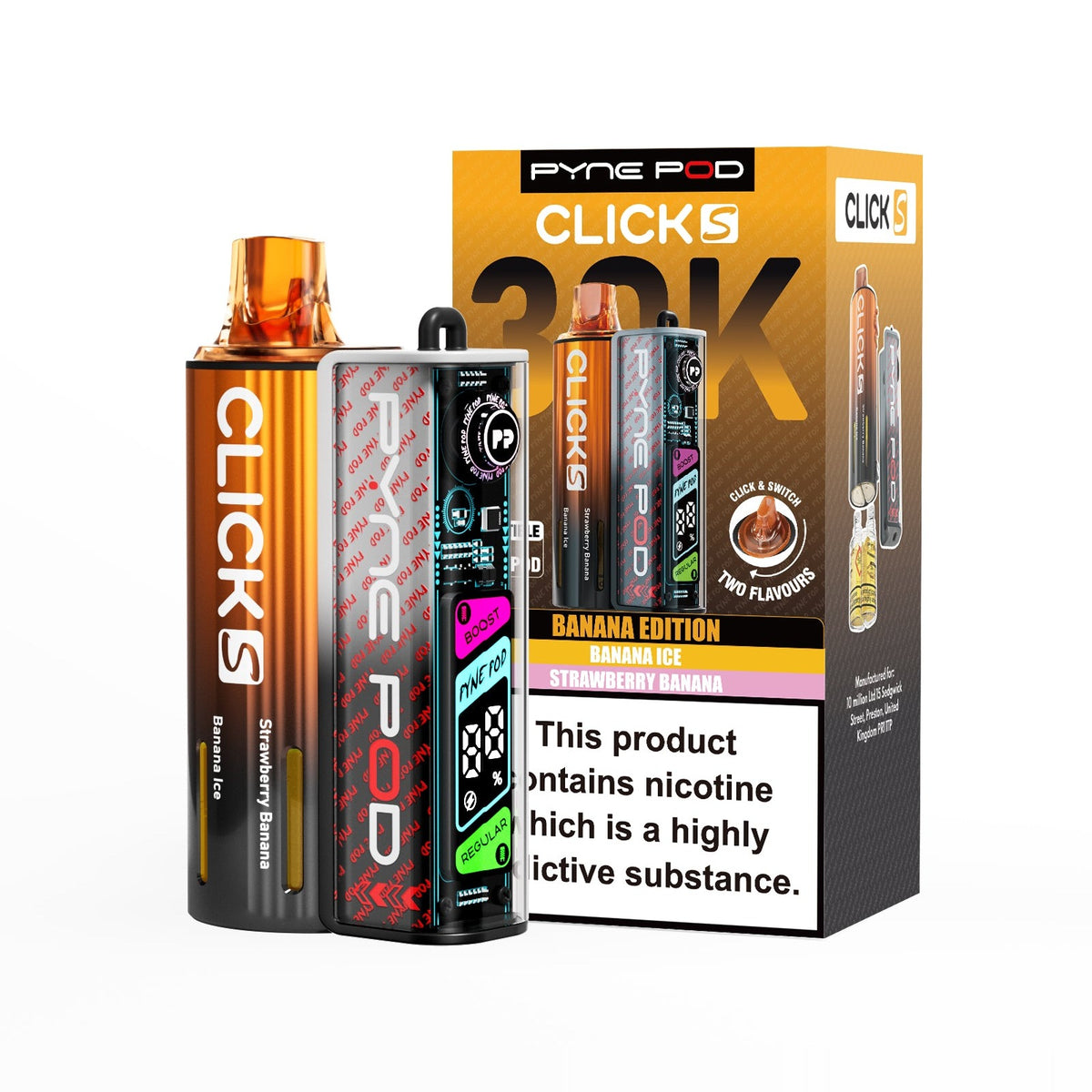 Pyne Pod Click S 30K Vape Kit Banana Edition