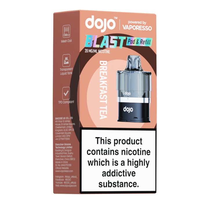 Vaporesso Dojo Blast 6000 Prefilled Pods Breakfast Tea