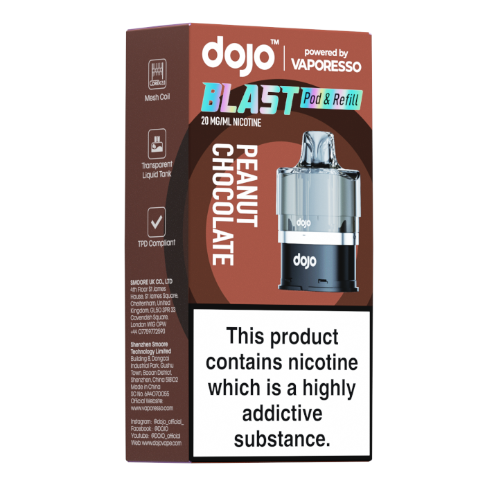 Vaporesso Dojo Blast 6000 Prefilled Pods Peanut Chocolate