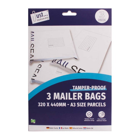 Just Stationery E Mailer Bags Large 20 x 440mm 3pk