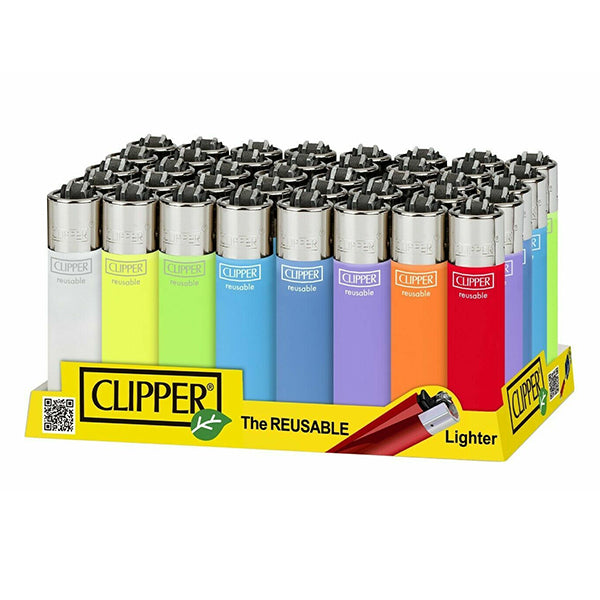 Clipper Reusable Lighters (Transparent Colours)