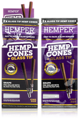 Hemper CONES KING Grape 2PK + Glass Tip