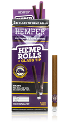 Hemper ROLLS KING Grape 2PK Hemp + Glass Tip