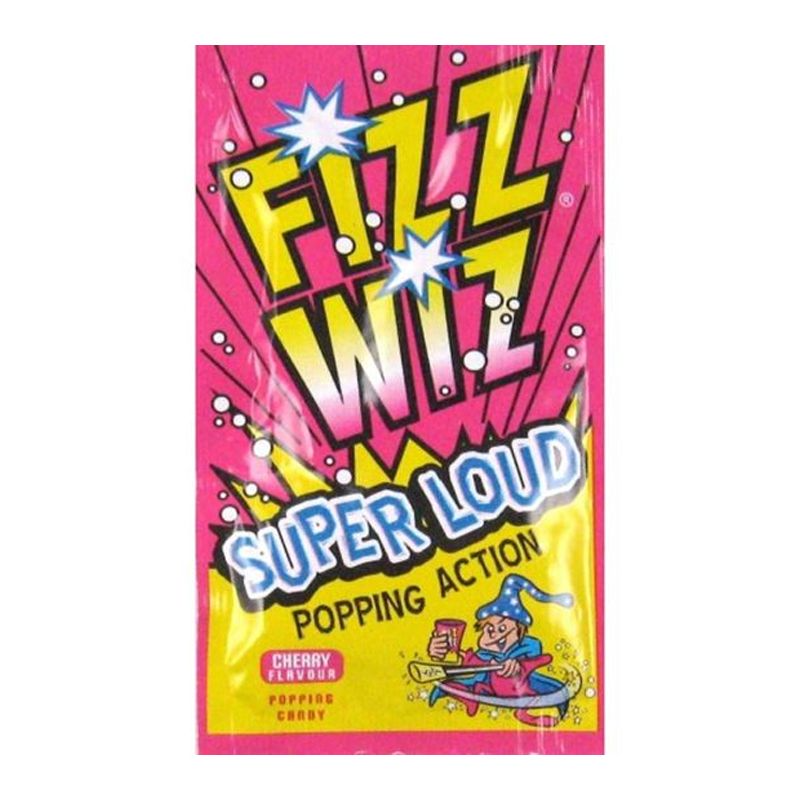 Fizz Wizz Super Liquid Cherry Popping Candy 4.9g - 50CT