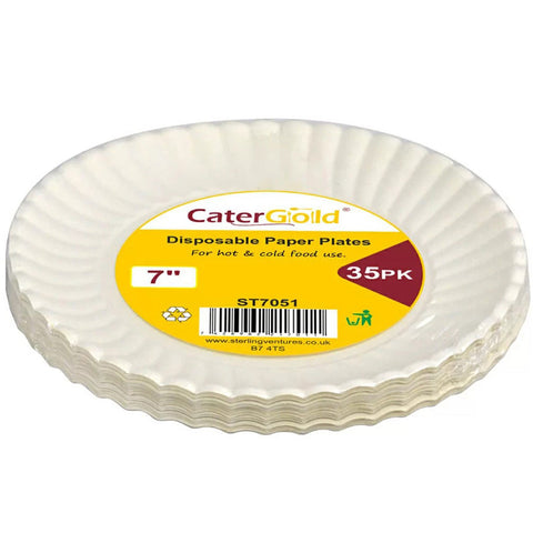 CaterGold Heavy Duty Paper Plates