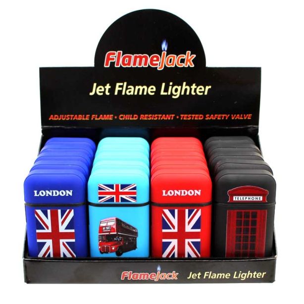 Flamejack Jet Flame Lighters (Assorted Designs)