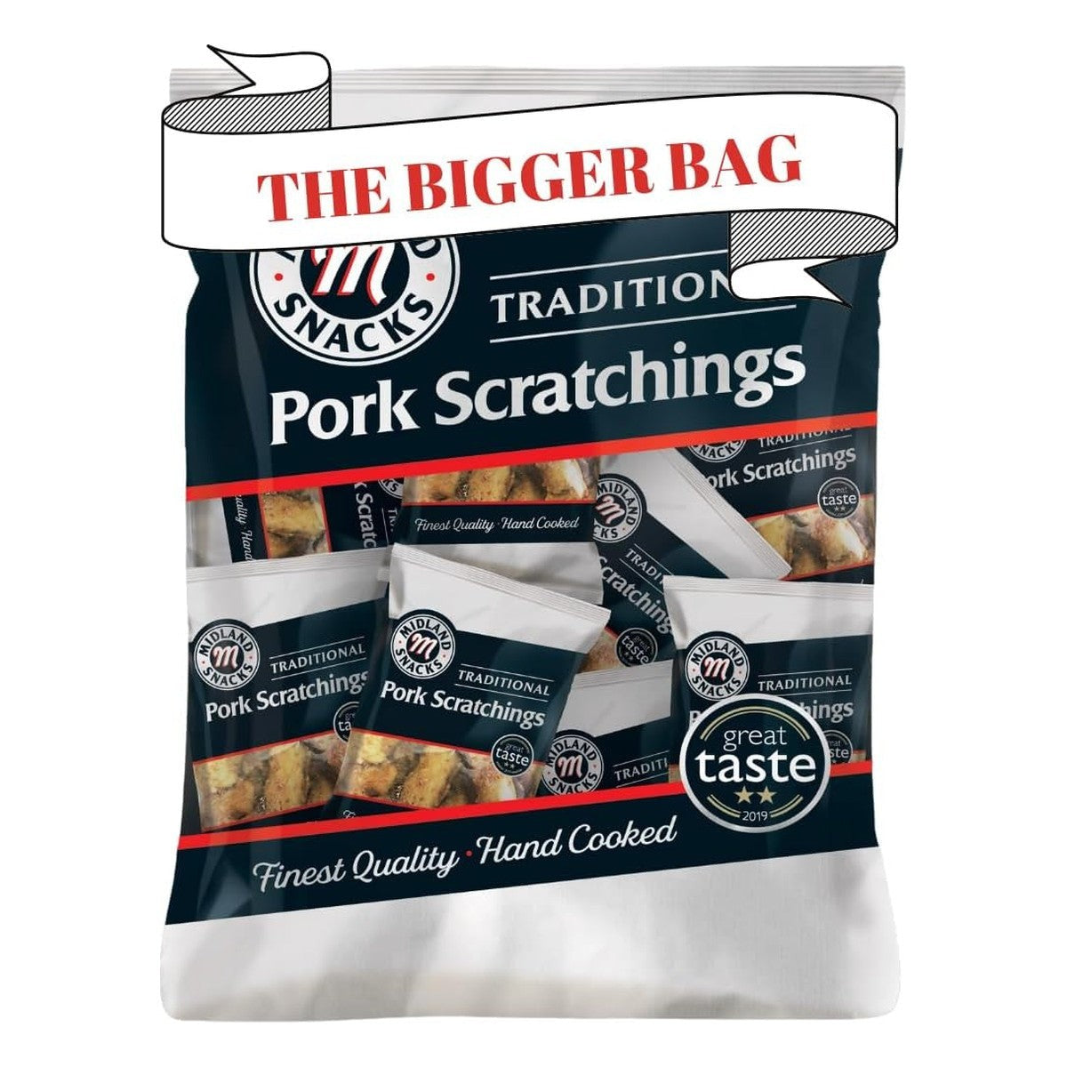 T.J Traditional Pork Scratchings Family Bags 10 x 160g