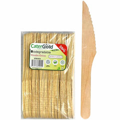 CaterGold Eco-Bio Wooden Knives 50pk