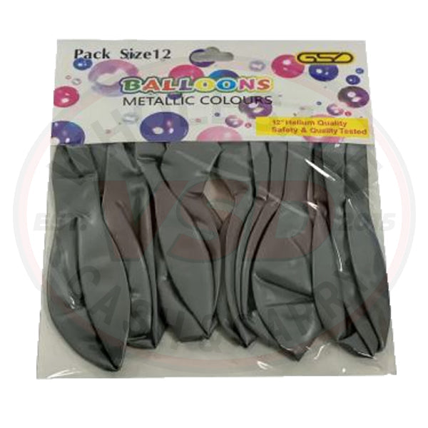 GSD Balloons Metallic Colour 12pk