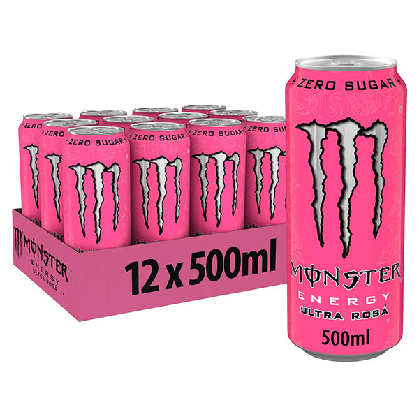 Monster Energy Ultra Rosa Cans 500ml 12pk (Shipping Restricted)