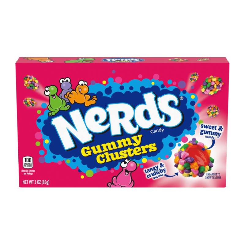 Nerds Gummy Clusters Theatre Box 3oz (85g) - 12CT