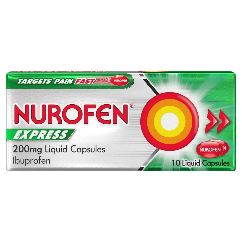 Nurofen Express 200mg Capsules 10 Pack