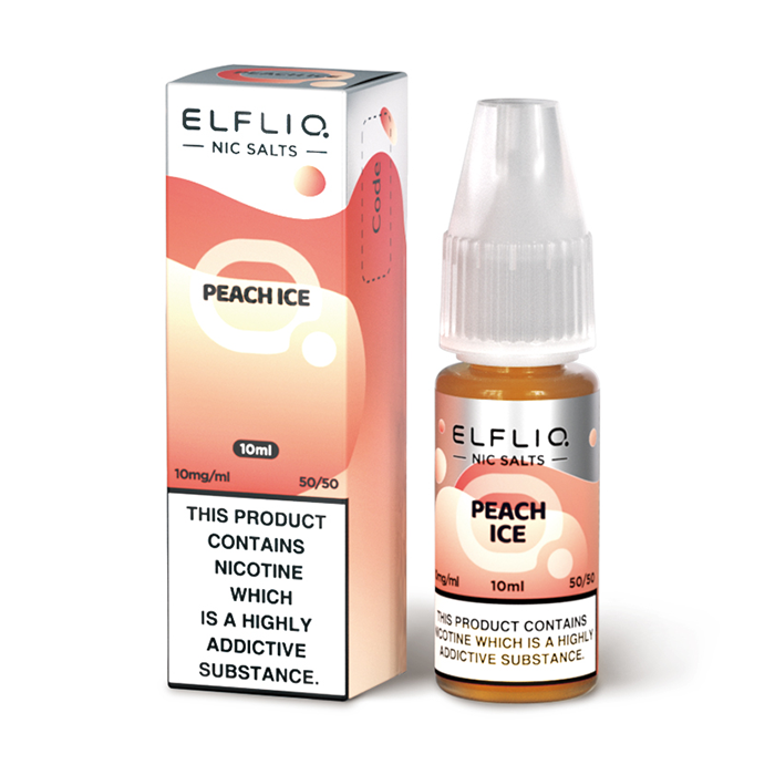 Elfliq Official Elf Bar Nic Salt 10ml Peach Ice