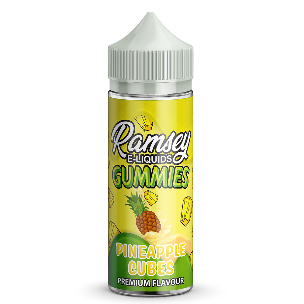 Ramsey E-Liquids Gummies Pineapple Cubes 100ml Shortfill