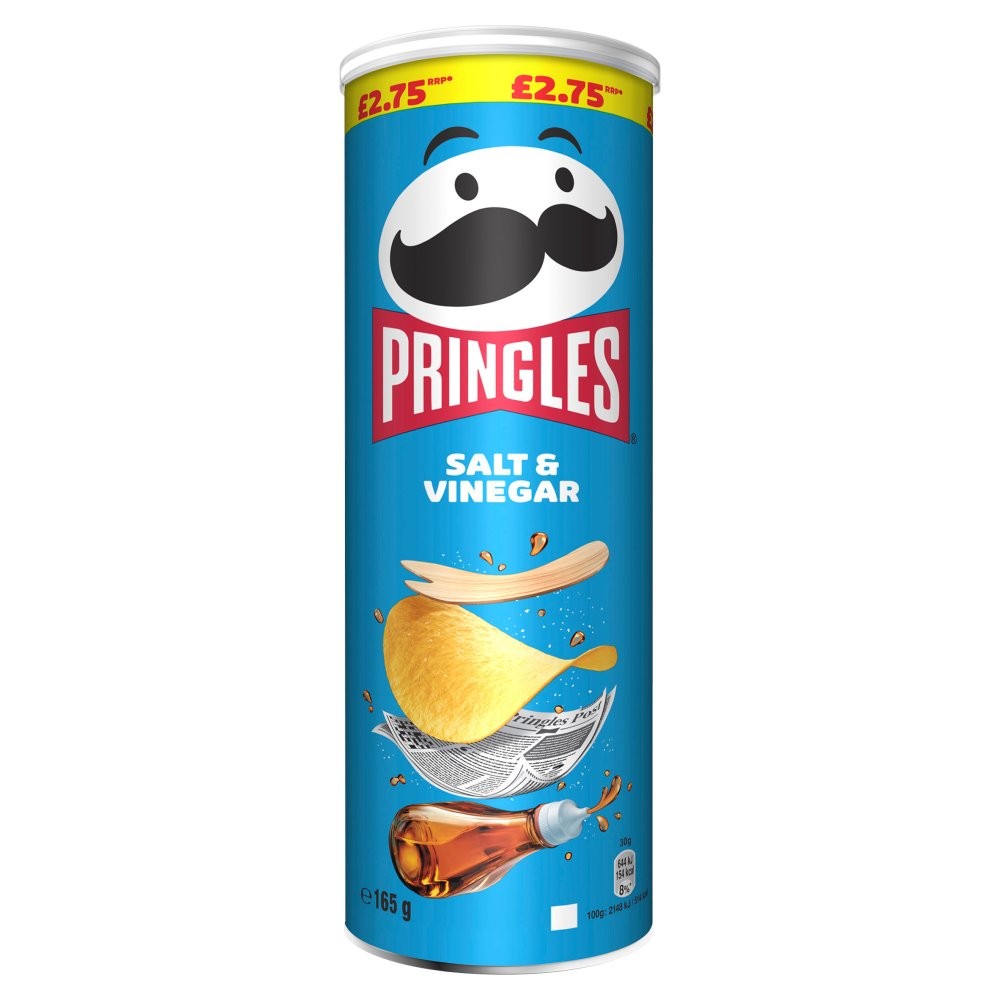 Pringles Salt & Vinegar 165g 6pk