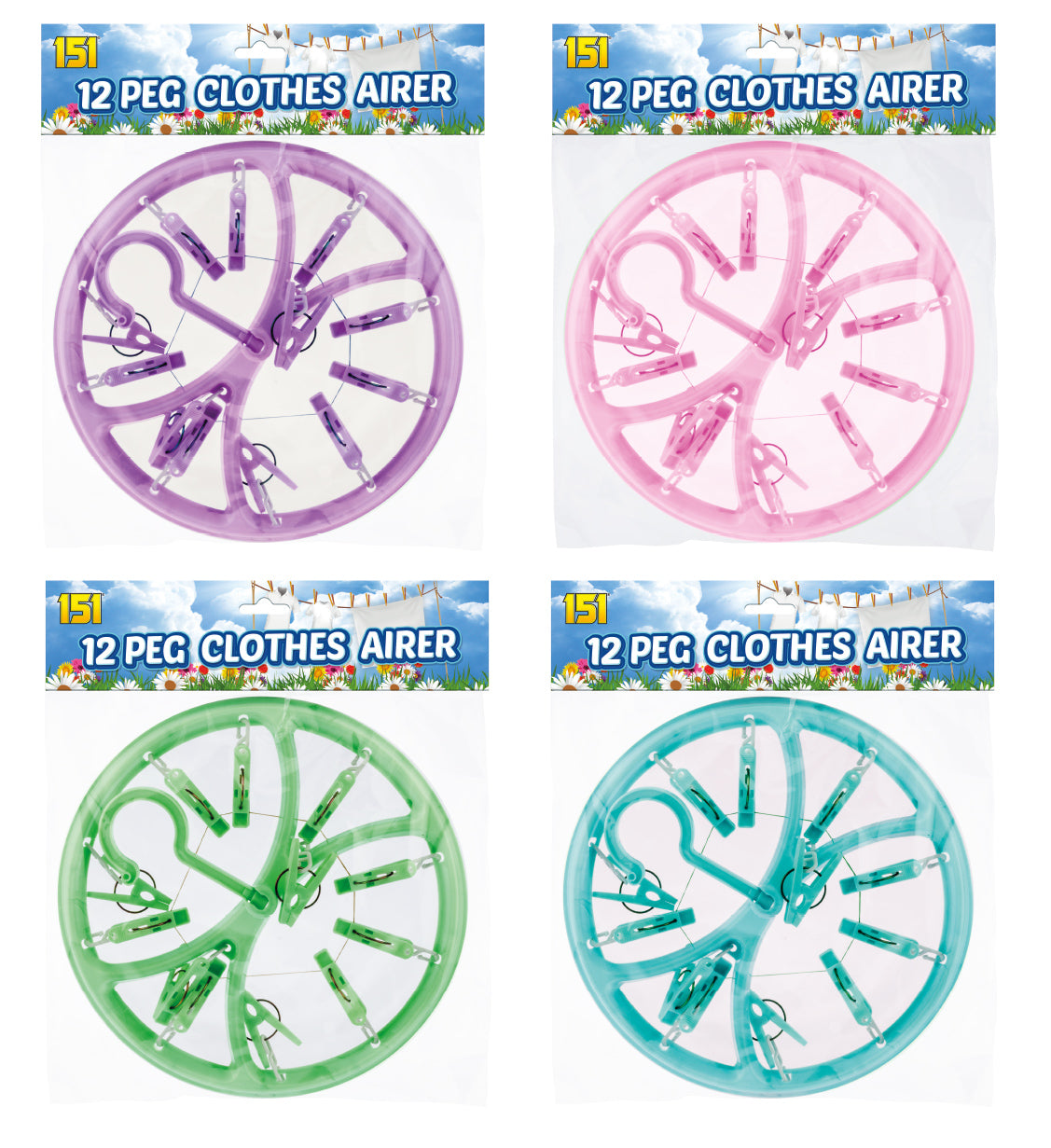12 Peg Cloths Airer