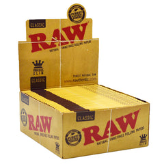 Raw King Size Slim Classic Rolling Papers 50pk