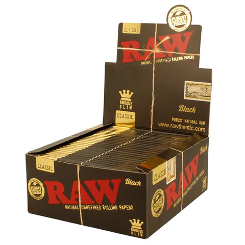 Raw Black Classic King Size Slim Rolling Papers