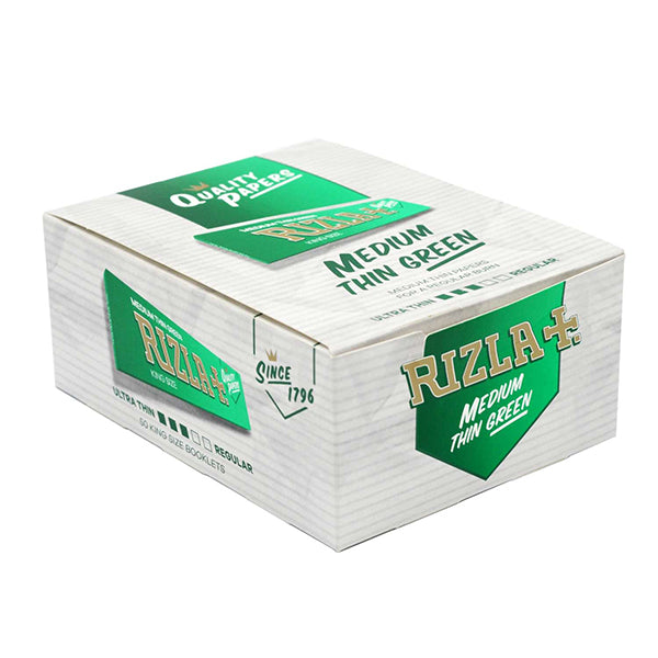 Rizla Medium Thin Green King Size Rolling Papers 50pk