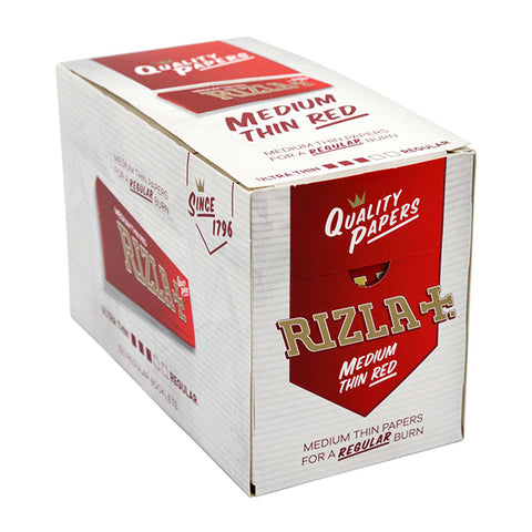 Rizla Medium Thin Red Rolling Papers 100pk