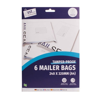 Just Stationery E Mailer Bags Medium 240 x 320mm 6pk