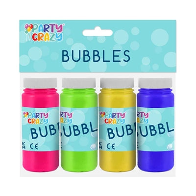 Party Crazy Tubs of Magic Bubbles 60ml 4pk