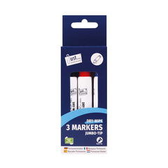 Just Stationery Chunky Dry-Wipe Board Markers 3pk