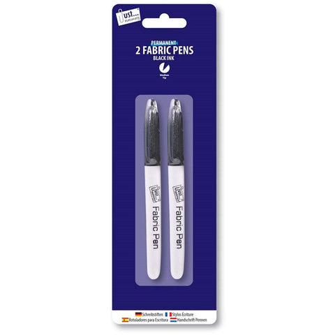 Just Stationery Permanent Fabric Marker Pens 2pk