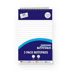 Just Stationery Shorthand Notebooks 100 Pages 50gsm 3pk