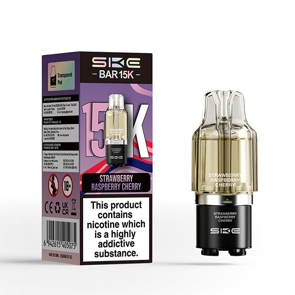 SKE Bar 15K Prefilled Pods - Strawberry Raspberry Cherry