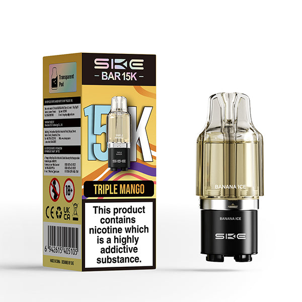 SKE Bar 15K Prefilled Pods - Triple Mango