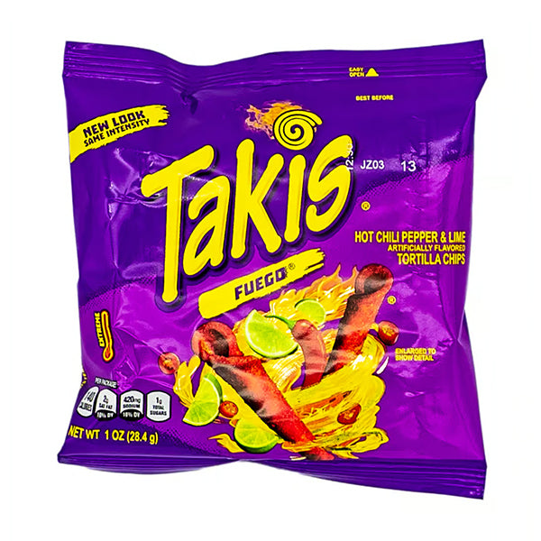Takis Fuego Tortilla Chips 28g Pack of 46