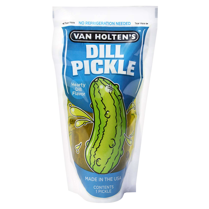 Van Holten's Pickle-In-A-Pouch Jumbo Dill Pickles - 12 Pack