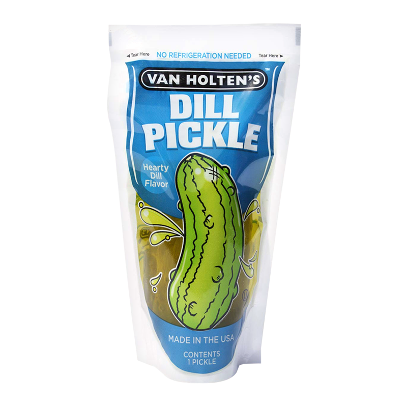 Van Holten's Pickle-In-A-Pouch Large Dill Pickles - 12 Pack