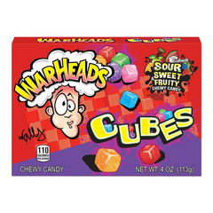 Warheads Chewy Cubes Theatre Box 4oz (113g) 12pk