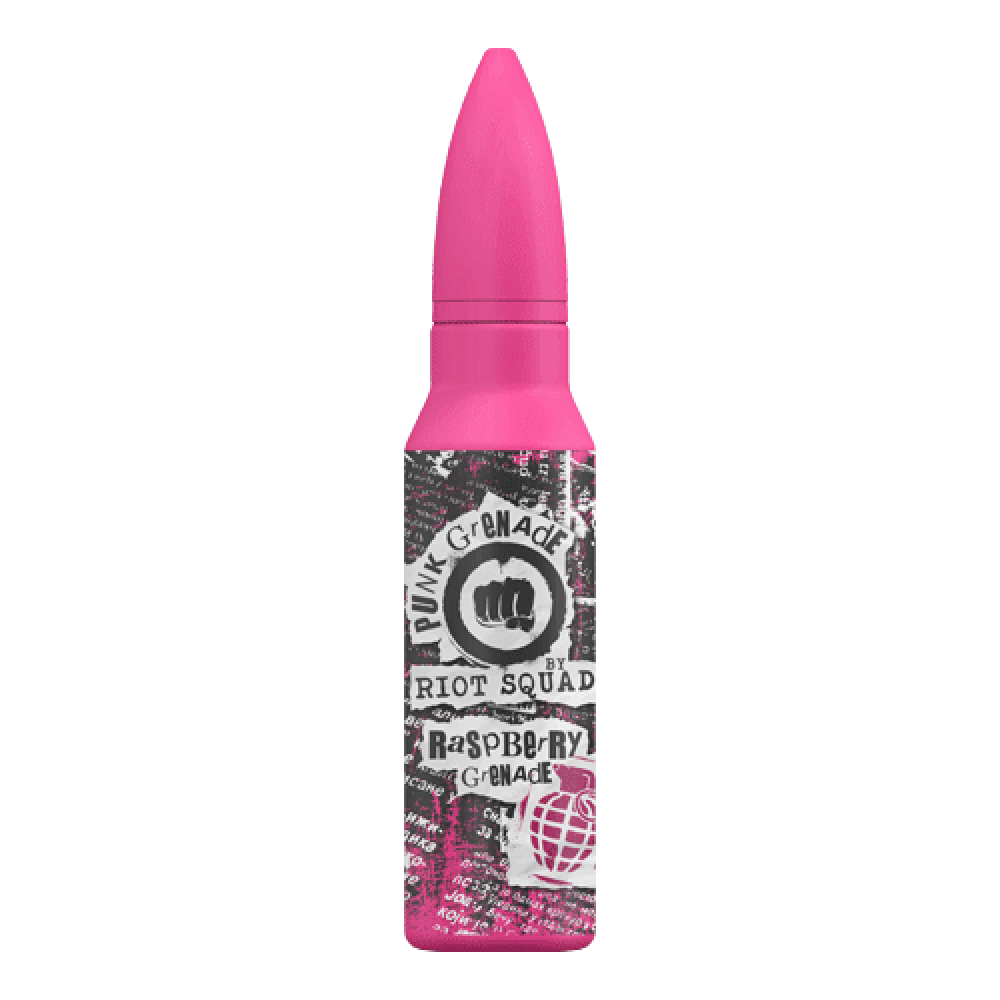 Riot Squad Punk Grenade Raspberry 0mg 50ml Shortfill E-Liquid