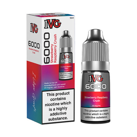 IVG 6000 Strawberry Raspberry Crush 10ml Nic Salt