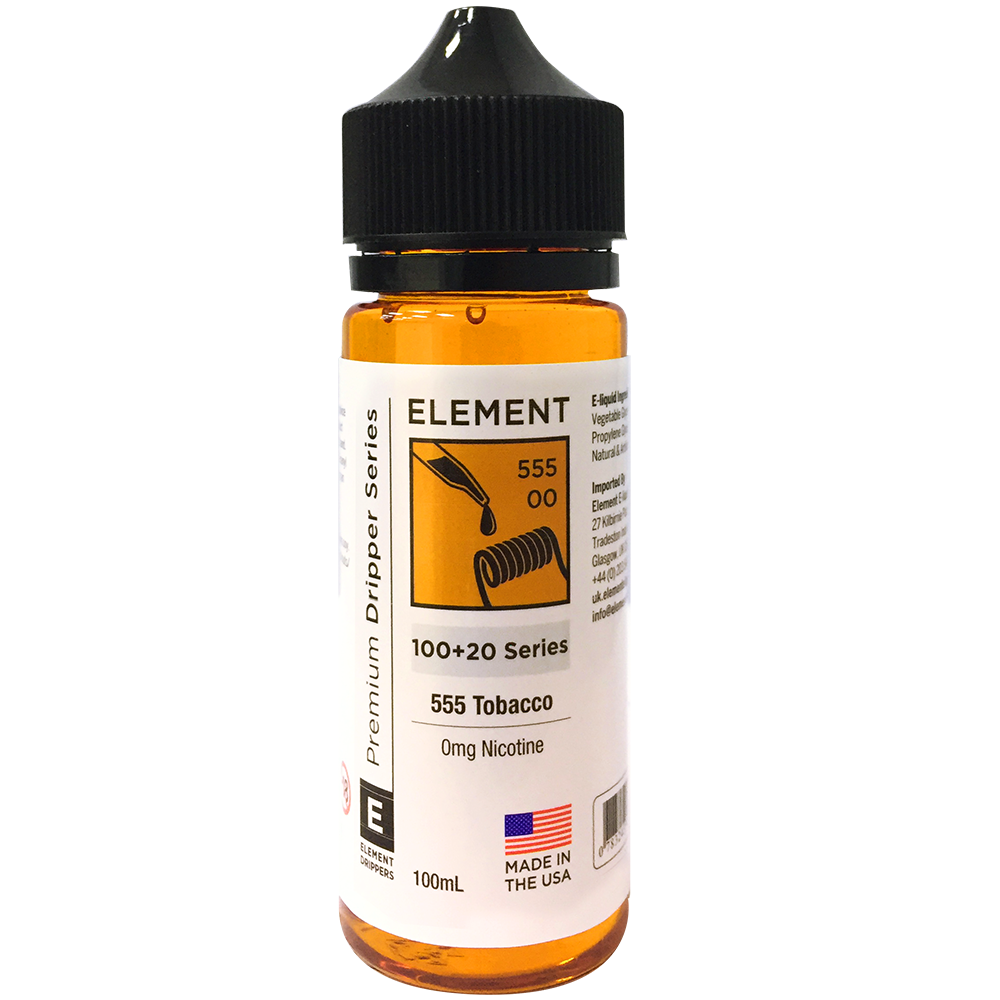Element 555 Tobacco 0mg 100ml Shortfill E-Liquid