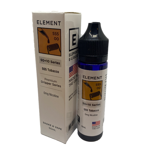 Element 555 Tobacco 0mg 50ml Shortfill E-Liquid
