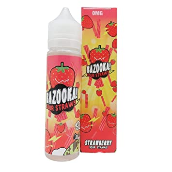 Bazooka Sour Straws: Strawberry 0mg 50ml Shortfill E-Liquid