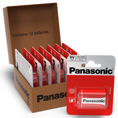 Panasonic 9V Zinc Carbon Batteries 12pk