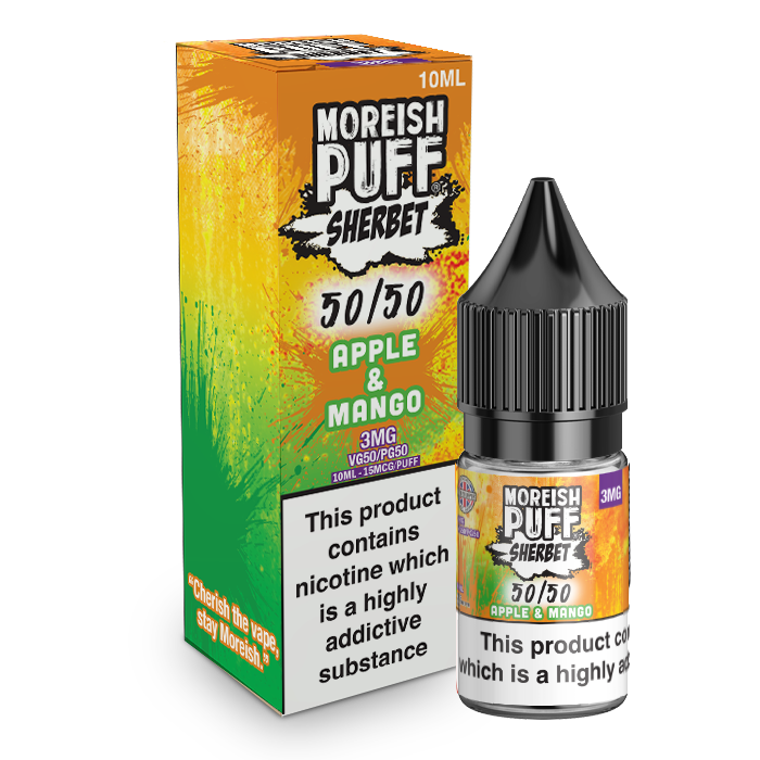 Moreish Puff Sherbet 50/50 Apple & Mango Sherbet 10ml E-Liquid