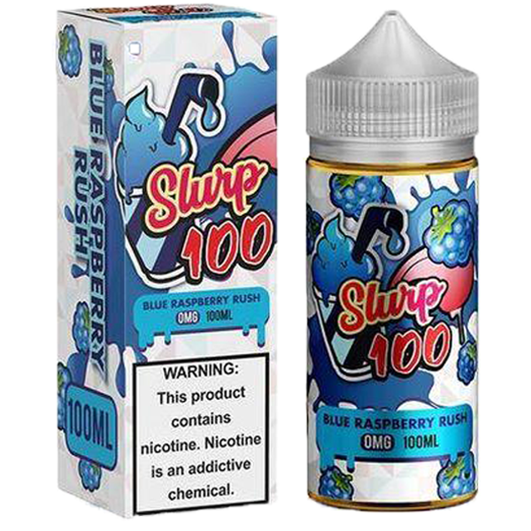 Slurp 100 Blue Raspberry Rush E-Liquid 0mg 100ml Shortfill