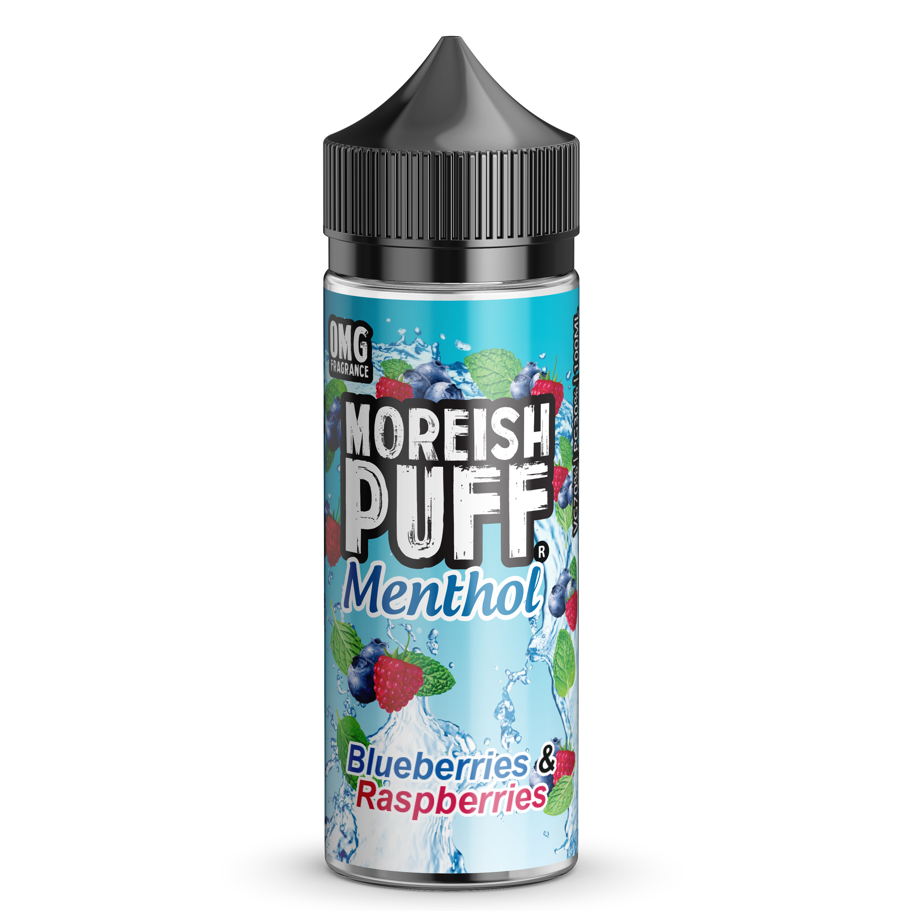 Moreish Puff Blueberries & Raspberries Menthol 100ml Shortfill